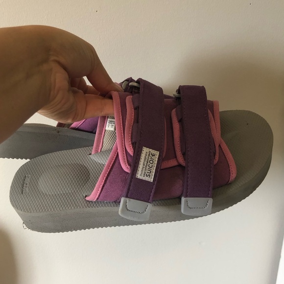 SUICOKE Moto-Cab Purple and Pink Slides - Picture 6 of 6